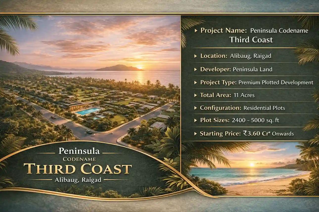 Peninsula Alibaug – Third Coast Plots for sale Peninsula Third Coast, Mandwa Coastline, Alibaug, Maharashtra , Raigad