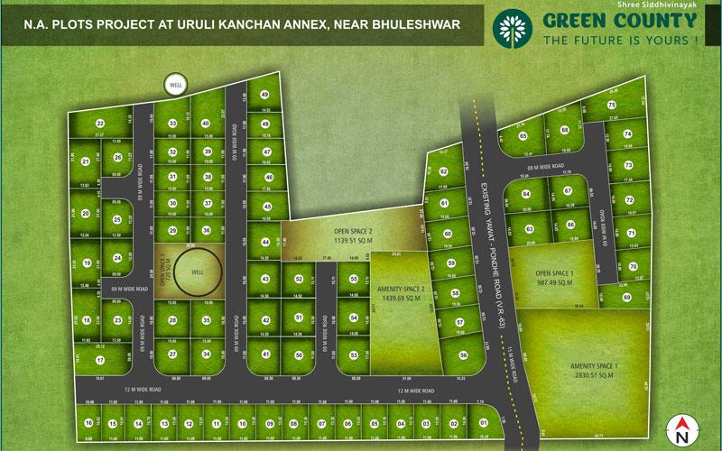 Shri Siddhivinayak Green County – II Plots for sale Shri Siddhivinayak Green County – II, Phonde (Pondhe), near Bhuleshwar Temple, Pune, Maharashtra. , Daund